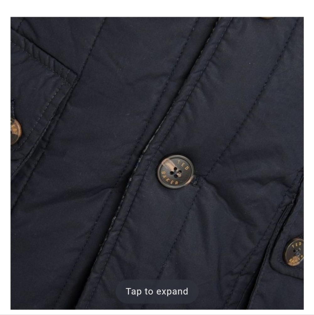 TED BAKER |Kereed Vertical Quilted Jacket In Navy SZ 5 XL - Picture 2 of 13